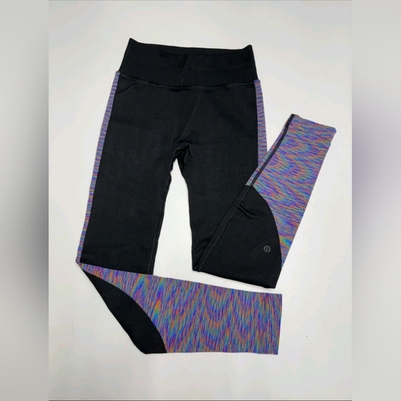 Lululemon Love Revealed Tight – Black with Rainbow Detail – Size 8 - Picture 5 of 7